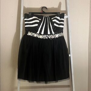 Elegant Black and White Dress